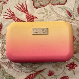 Escada Fiesta Carioca Yellow Pink Ombre Clutch or Crossbody